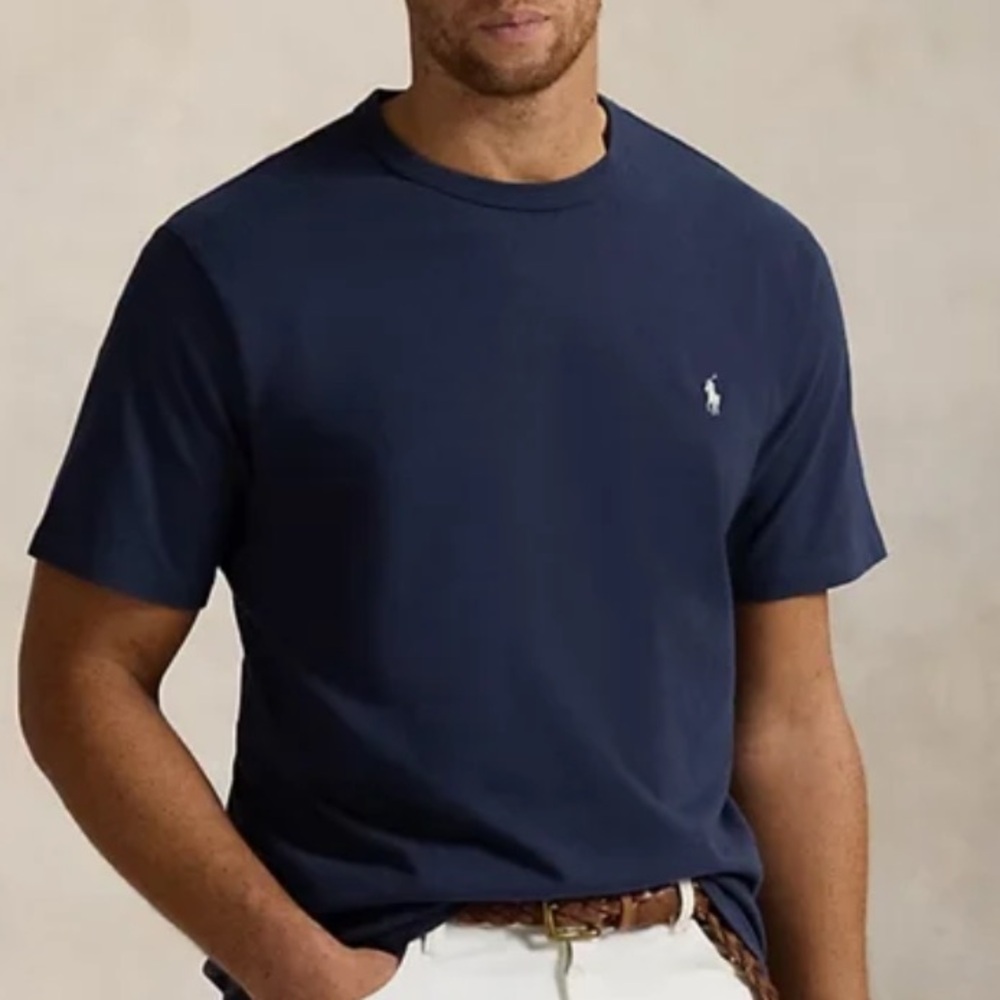 Polo by Ralph Lauren Men's Classic Heathered  Blue Tee Size XLARGE